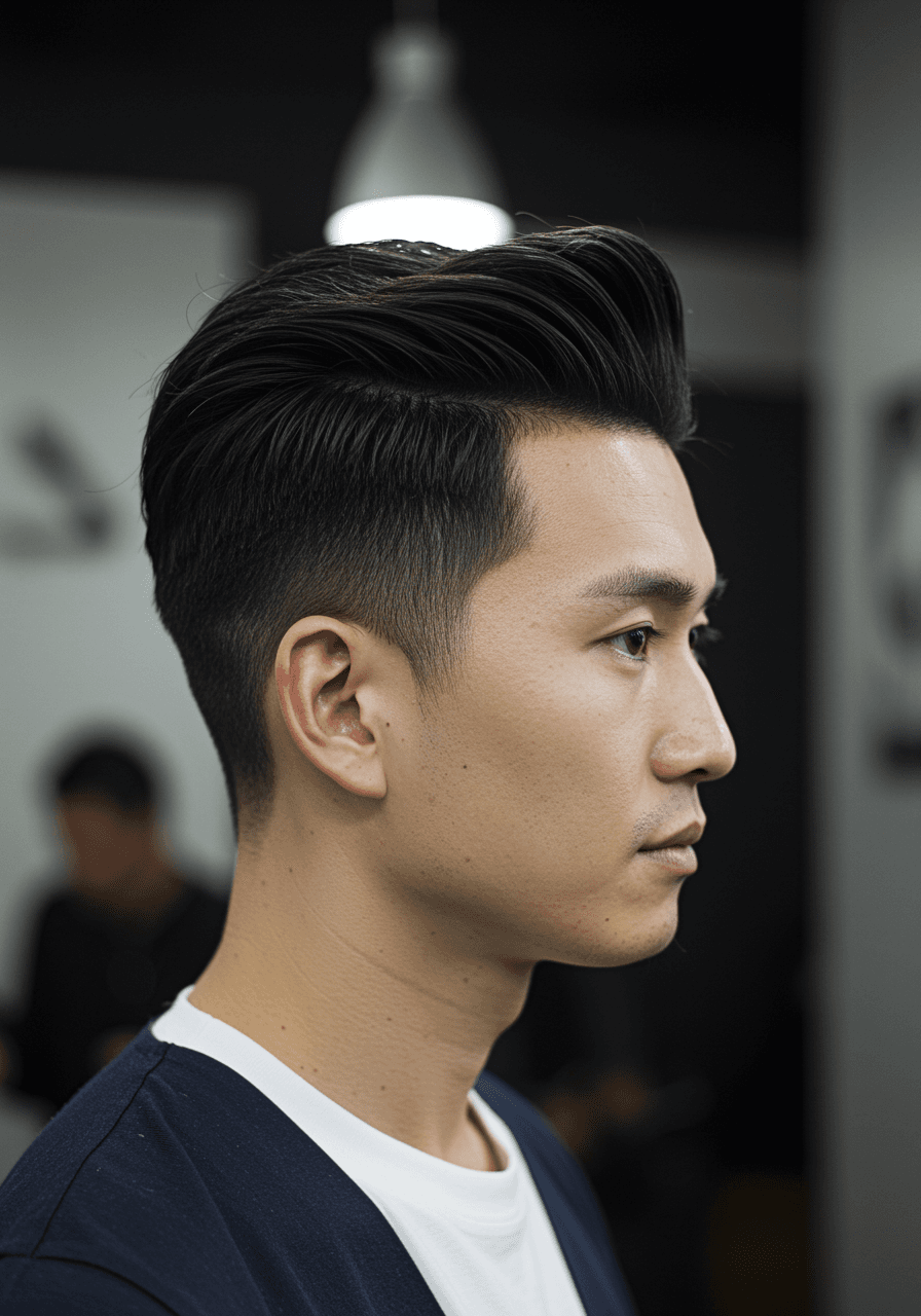 Clean side control, soft texture on top, and a finish that stays sharp without looking stiff.